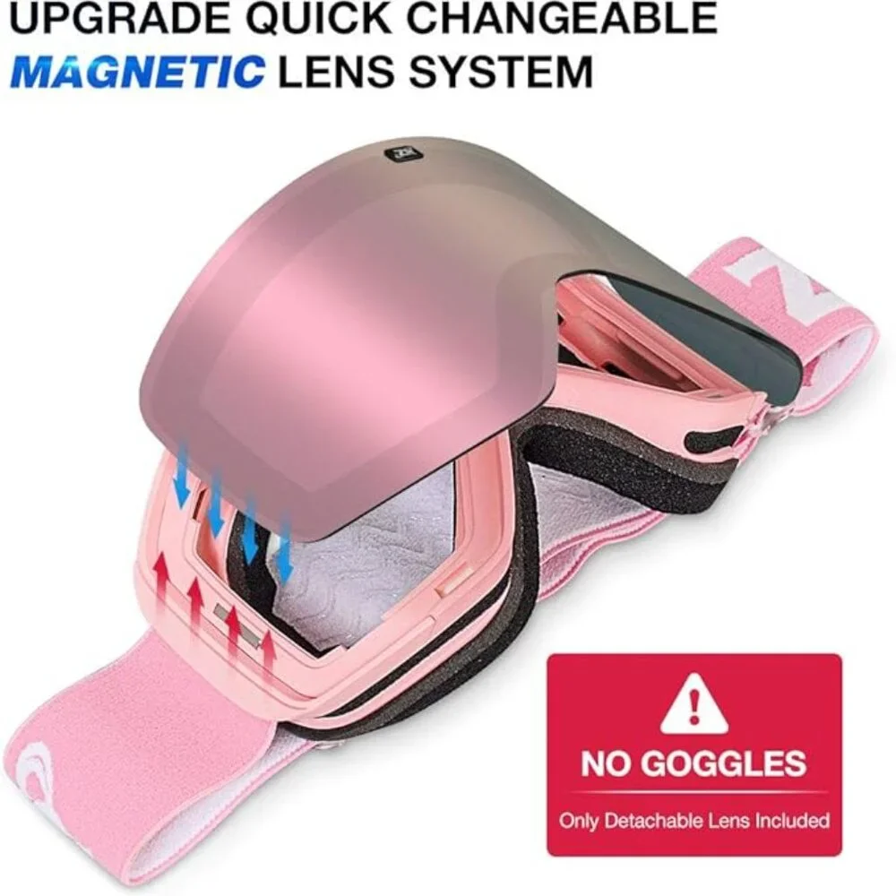 Ski Goggles Pink Lens